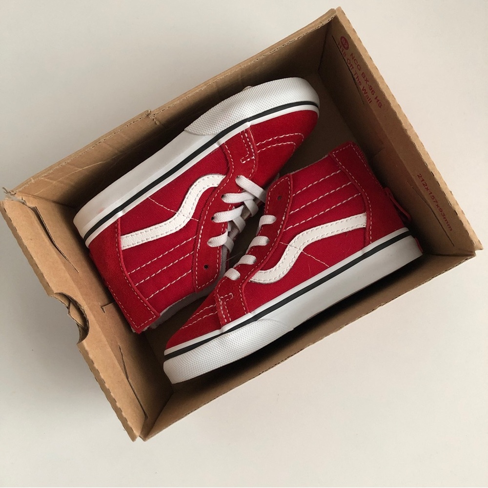 Toddler Vans Red High Top - Size 8.5